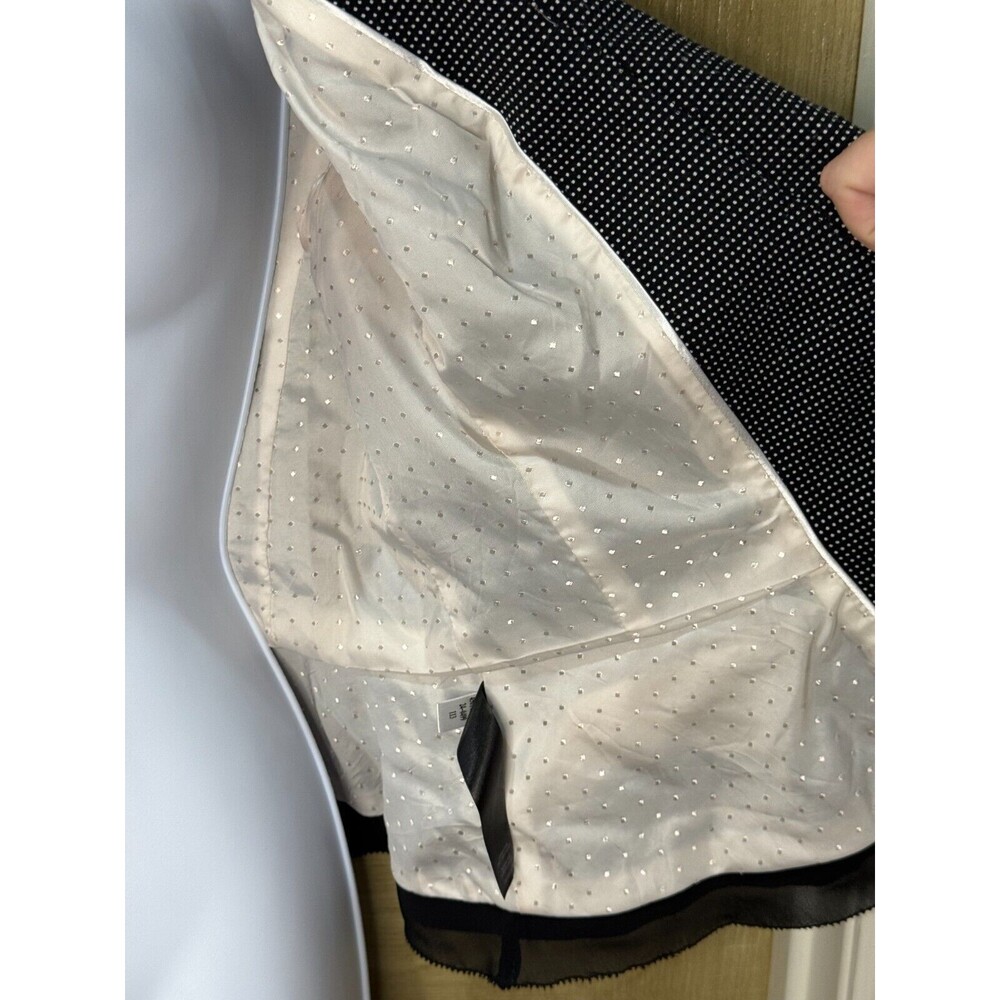 White House Black Market Blazer Jacket Womens Size 8 3/4 Sleeve Polka Dot Work - Picture 7 of 8